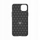 Elastyczne etui wzór karbon do iPhone 15 Plus Carbon Case - czarne 3