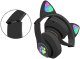 Słuchawki bezprzewodowe bluetooth radio fm mp3 kocie uszy podświetlenie led 2