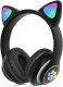 Słuchawki bezprzewodowe bluetooth radio fm mp3 kocie uszy podświetlenie led 3