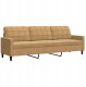 VidaXL Sofa 3-osobowa, brązowa, 210 cm, tapicerowana aksamitem 1