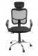 Krzesło biurowe z regulowanym zagłówkiem, czarne 8