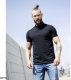 ARDONZIDYN - Męska koszulka polo z wstępnie pranej bawełny odporniejszej na blaknięcie kolorów materiał z silikonowym - niebieski 3XL 6