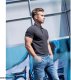 ARDONZIDYN - Męska koszulka polo z wstępnie pranej bawełny odporniejszej na blaknięcie kolorów materiał z silikonowym - niebieski 3XL 7