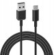 Kabel USB Vega USB-A - USB-C 1 m Czarny (35844) 1