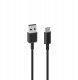 Kabel USB Vega USB-A - USB-C 1 m Czarny (35844) 2