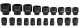 Zestaw narzędzi udarowych 26el. 3/4" (17-50mm) i 1" (55-65mm) (12-kątnych) 7
