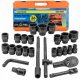 Zestaw narzędzi udarowych 26el. 3/4" (17-50mm) i 1" (55-65mm) (12-kątnych) 1