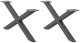 vidaXL Nogi do stolika kawowego, 2 szt., antracyt, 70x(30-31) cm, stal 1