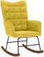 vidaXL Fotel bujany, żółty, tapicerowany aksamitem 1