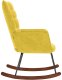 vidaXL Fotel bujany, żółty, tapicerowany aksamitem 4