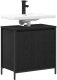 vidaXL Szafka pod umywalkę łazienkową, czarna, 60x34,5x60 cm 4