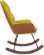 vidaXL Fotel bujany, żółty, tapicerowany aksamitem 4