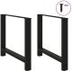 Nogi do stolika kawowego, czarne, 2 szt., 90x(72-73) cm, stal 3