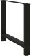 Nogi do stolika kawowego, czarne, 2 szt., 90x(72-73) cm, stal 4