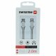 Kabel USB Swissten USB-C - Lightning 2 m Srebrny (8595217476394) 1
