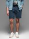 Krótkie spodenki dresowe męskie RELAXED FIT w stylu athleisure  granatowe V4 OM-SRWS-0122 M 3