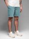 Męskie krótkie spodenki dresowe RELAXED FIT w stylu athleisure  turkusowe V1 OM-SRWS-0122 S 4