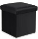 Pufa składana M - 30x30x30cm aksamit czarna 1