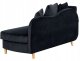 Szezlong welurowy z pojemnikiem lewostronny czarny MERI II 8