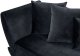 Szezlong welurowy z pojemnikiem lewostronny czarny MERI II 10