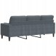 3-osobowa sofa z poduszkami, ciemnoszara, 180 cm, aksamit Lumarko! 5