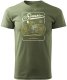 Koszulka motocyklowa z motocyklem Simson AWO 425 Legend męska khaki REGULAR S 1