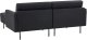 Beliani Narożnik dla 2 osób lewy czarny BREDA 5