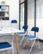 Zestaw 4 składanych krzeseł SPARKS Niebieski 2