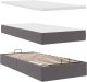 vidaXL Rama łóżka otomana z materacem szara 140x190 cm Lumarko! Lumarko! 7