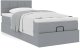 Rama łóżka otomana z materacem, jasnoszara, 180x200 cm, tkanina Lumarko! Lumarko! 4