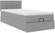 Rama łóżka otomana z materacem, jasnoszara, 180x200 cm, tkanina Lumarko! Lumarko! 5