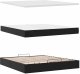 vidaXL Rama łóżka otomana z materacami czarna 200x200 cm Lumarko! Lumarko! 7