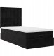 vidaXL Rama łóżka otomana z materacami czarna 90x190 cm aksamit 5