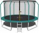 Trampolina ogrodowa dla dzieci 435cm z siatką zewnętrzną i drabinką 1