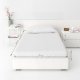 FITTED SHEET SATEEN 90X200+25 WHITE 1
