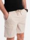 Szorty męskie o luźnym kroju z kieszeniami typu cargo  kremowe V1 OM-SRCG-0194 S 2