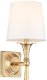 Kinkiet Cosmo Light Lampa ścienna do jadalni Austin W01265AU-WH metal tkanina złota biała 4