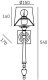 Kinkiet Cosmo Light Lampa ścienna do jadalni Austin W01265AU-WH metal tkanina złota biała 6