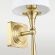 Kinkiet Cosmo Light Eklektyczna lampa ścienna Austin W01289BR-WH metal tkanina mosiądz biała 5