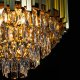 Glamour lampa wisząca Valetta 6268/5 TR z kryształami okrągła złoto 2