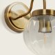 Kinkiet Abruzzo Szklana lampa ścienna Librio ABR-KZS-E27 IP44 złoty przezroczysty 2