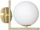 Kinkiet Abruzzo Ścienna lampa kula Milano ABR-KRR-E14 szkło metal złoty biały 1