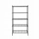 Regał 5-półkowy 1200x450x1800 mm ze stali malowanej proszkowo | TECHNICA, Black Series 1