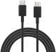 ECOBOX ŁADOWARKA SIECIOWA 3,6A 25W CZARNA PD TYP-C TA800 DC03 + KABEL USB PD TYP-C - TYP-C 1M 1