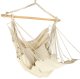 Krzesło brazylijskie z podnóżkiem leżak wiszący huśtawka 130cm beż Kik Sp. z o. o. Sp. k. 2