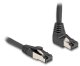 DeLOCK Kabel sieciowy RJ45 Cat.8.1 S/FTP w dół pod kątem 90/prosty 2 m czarny 1