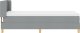 vidaXL Łóżko kontynentalne , jasnoszary materac, 90 x 200 cm 1