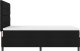 vidaXL Czarne łóżko sprężynowe z materacem i LED-owym oświetleniem, 140 x 200 cm z tkaniny 2