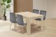 Zestaw stół NP 120x80 Dąb Sonoma + 4 krzesła LIBRA szare 12