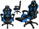Fotel Biurowy Obrotowy Gamingowy / Czarno - Niebieski / Malatec 1